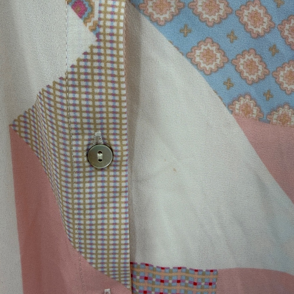 Rose + Olive Women's Lightweight Patchwork Button… - image 3